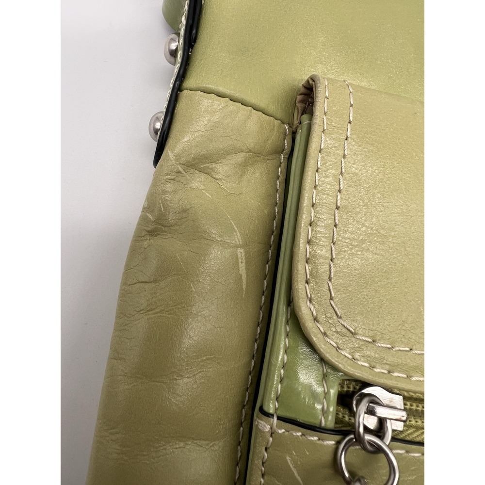 Giani Bernini Genuine Leather Green Crossbody Purse - Picture 9 of 12